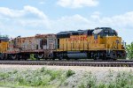 UP 1438 works the yard along with a Remote Control Slave Unit